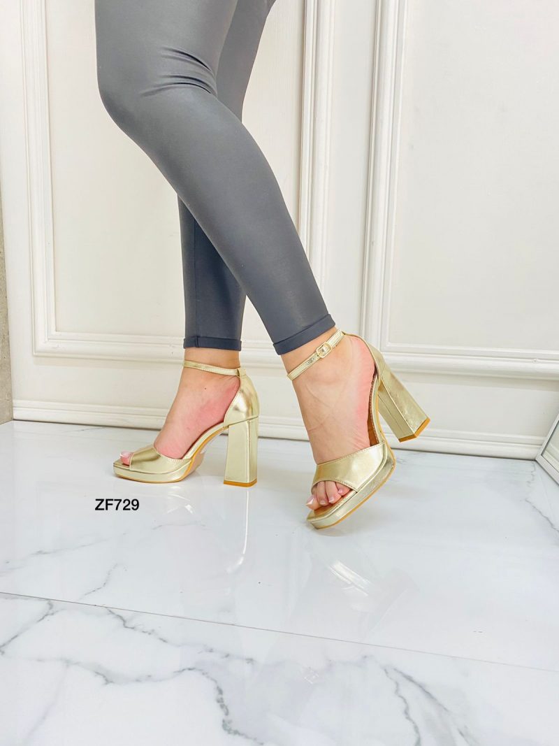 Sandalia dorada tacon 10cm   Y563   C-54 - Image 3