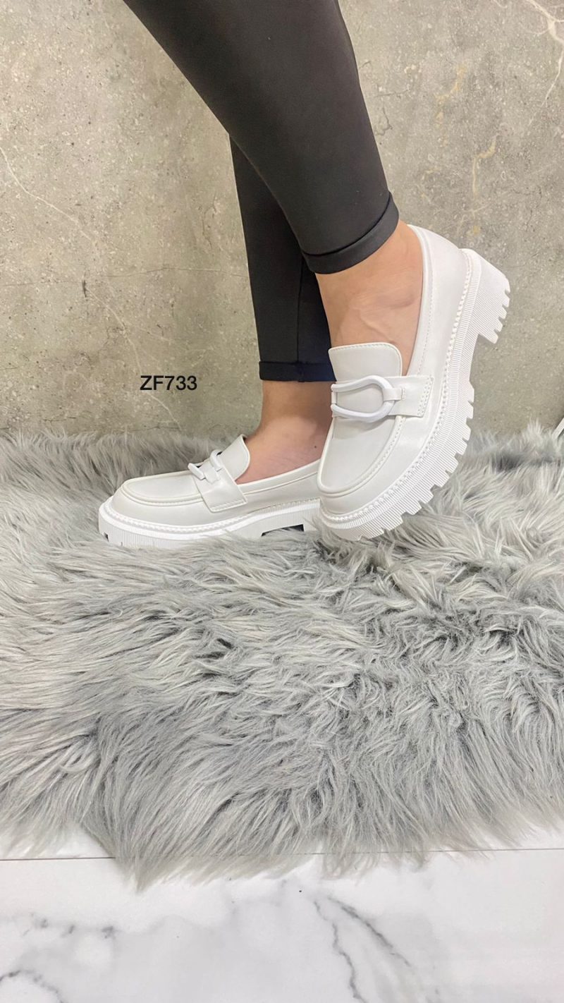 Zapato blanco aplique suela 3cm   NN308  C-69 - Image 3