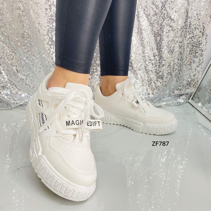 Tenis blanco suela 3cm  FY-102   C-49