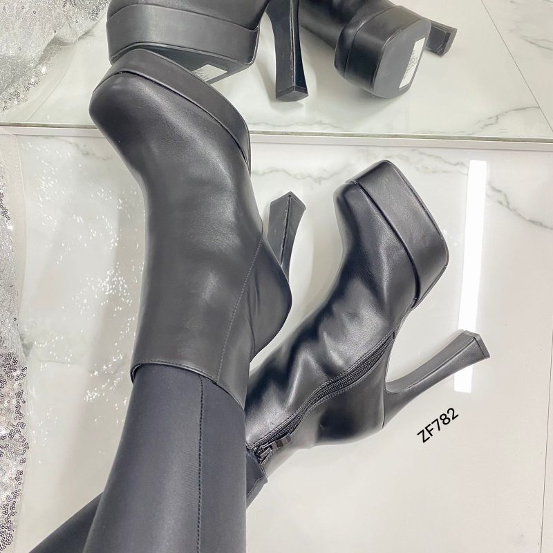 Botin negro tacon 12cm   BKM7561  C-56 - Image 2