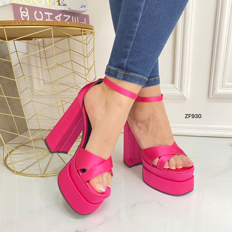 Sandalia fucsia plataforma 5cm tacon 15cm   SAN004 - Image 3