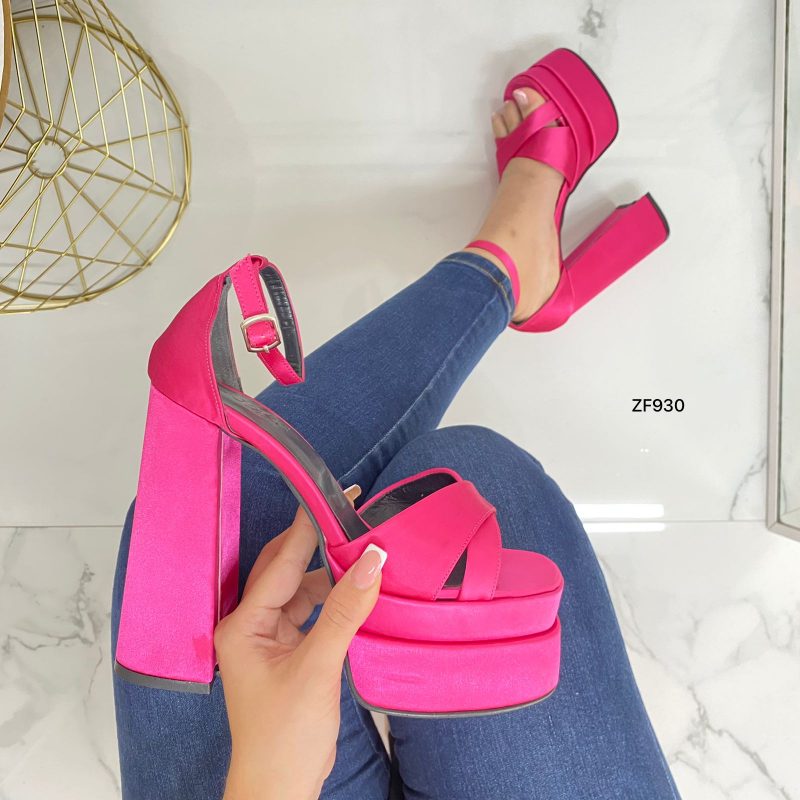 Sandalia fucsia plataforma 5cm tacon 15cm   SAN004 - Image 2
