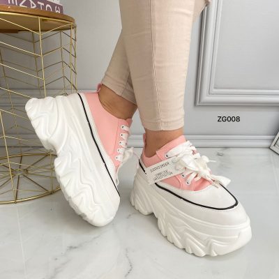 Tenis rosado plataforma blanco 7cm  TN10#  C-1