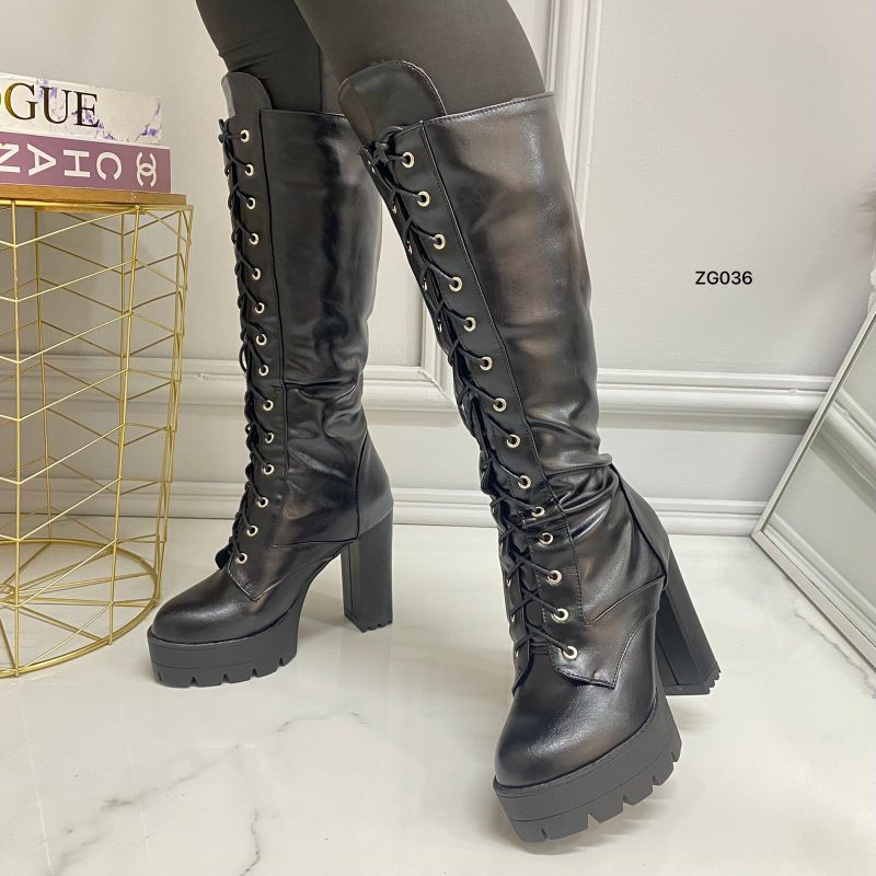 Bota caña alta negro tacon 11cm  BT15#  C-1