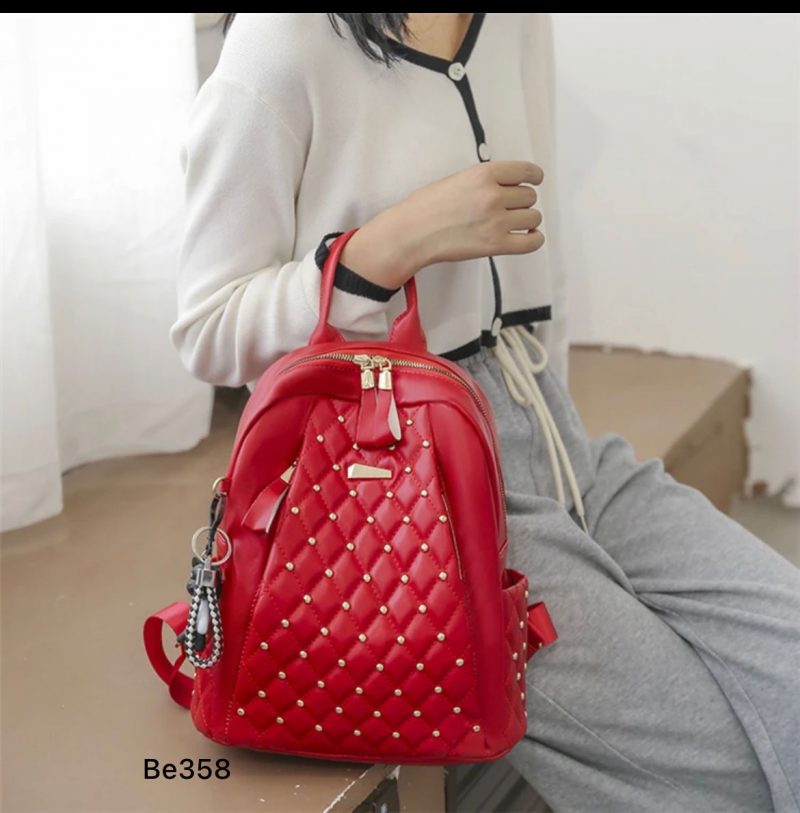 Morral rojo apliques dorados  26cm*  31cm  561  C-B - Image 2