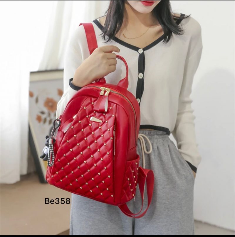 Morral rojo apliques dorados  26cm*  31cm  561  C-B - Image 3