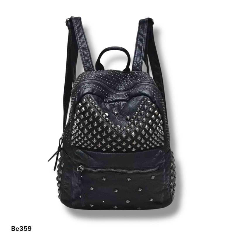 Morral textura negro apliques plomo  29cm* 32cm  MR02#  C-B