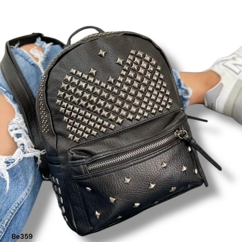 Morral textura negro apliques plomo  29cm* 32cm  MR02#  C-B - Image 3