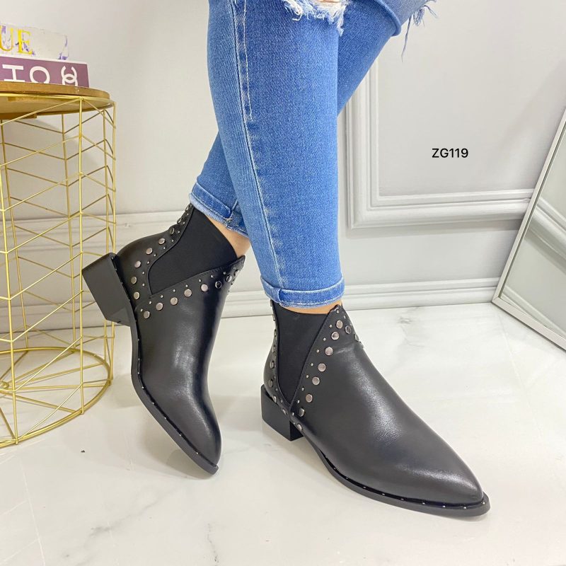 Botin texano negro apliques tacon 3cm  BTC17#  C-1 - Image 2