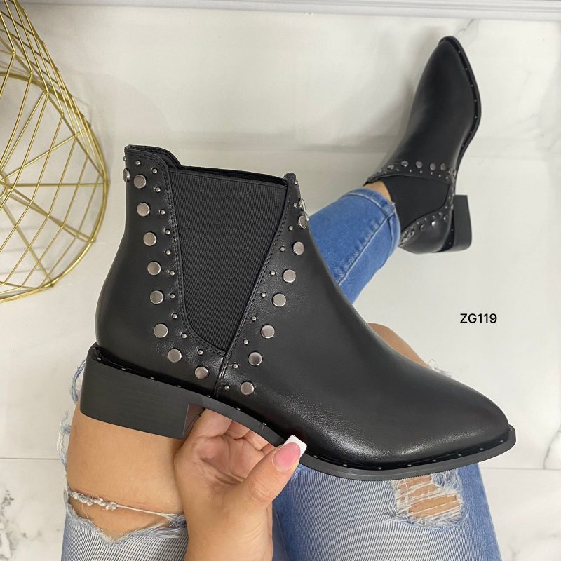 Botin texano negro apliques tacon 3cm  BTC17#  C-1 - Image 3