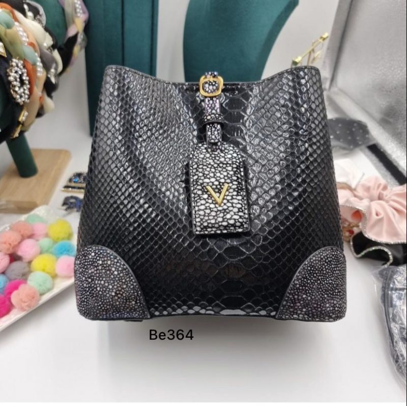 Bolso textura negro detalles tornasol  21cm*  20cm  2283#  C-B