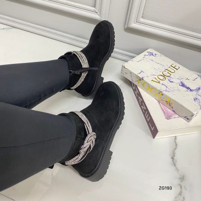 Botin negro detalle apliques brillantes suela 3cm E43 C-46