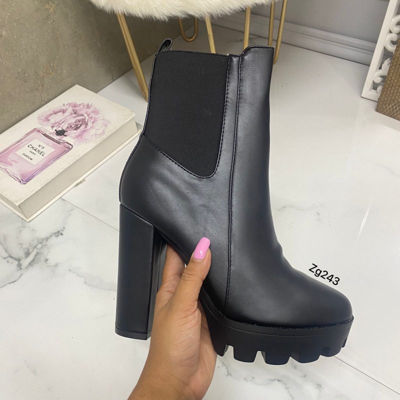 Botin negro tacon 12cm  2020-16  C-19 - Image 3