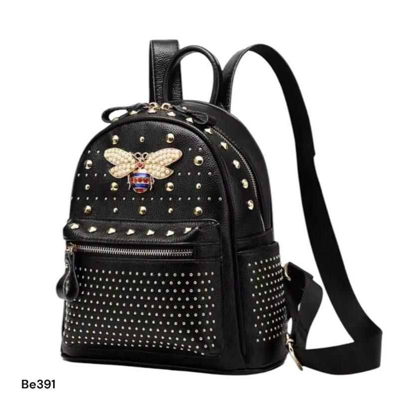 Morral negro apliques dorados    25cm*  28cm   MR04#   C-B - Image 2