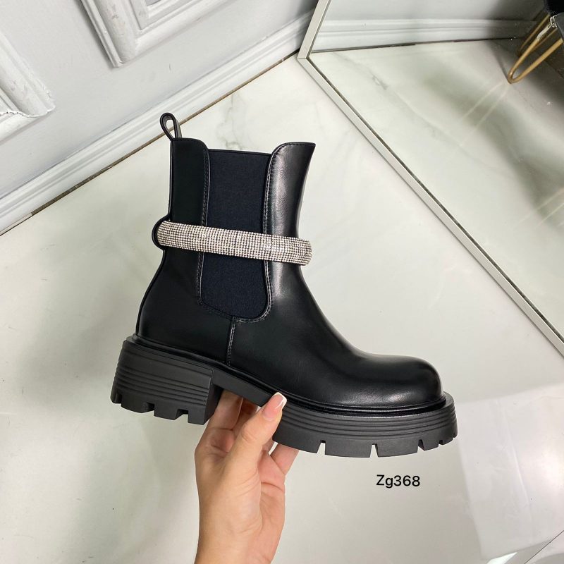Botin negro apliques plateado brillantes tacon 4cm  2023-N25  C-51 - Image 2