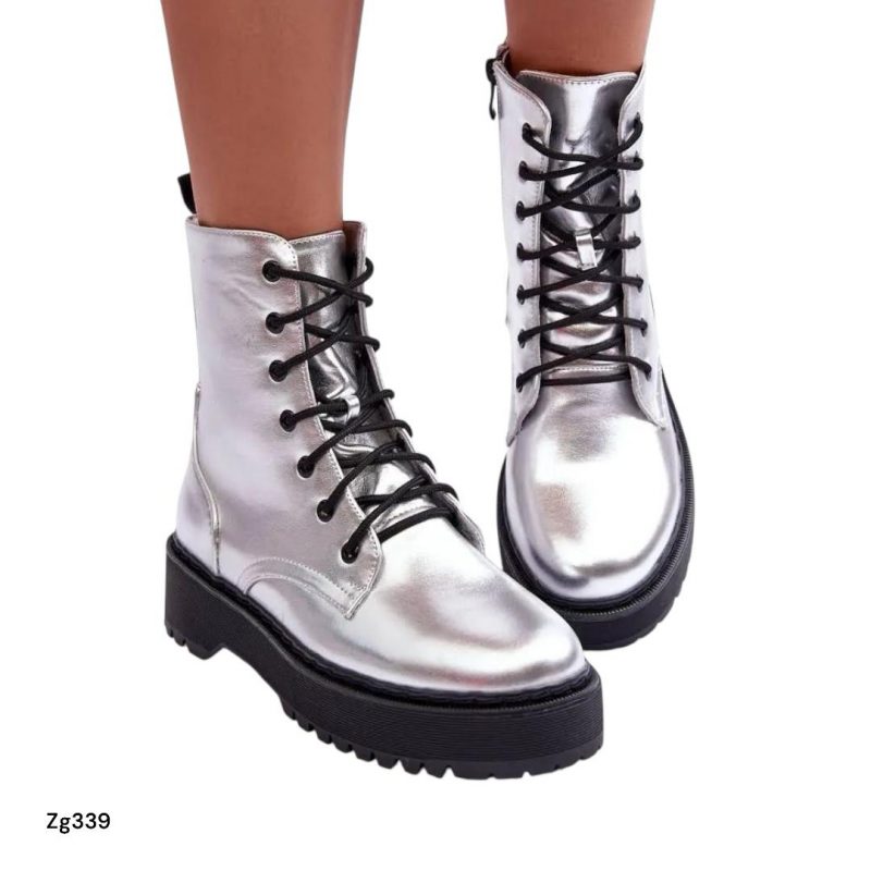 Botin plateado suela negro 4cm  CLS-270  C-42 - Image 4