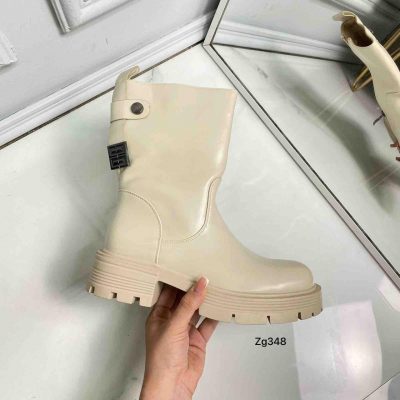 Botin beige aplique plomo tacon 4cm 2023-N32 C-44