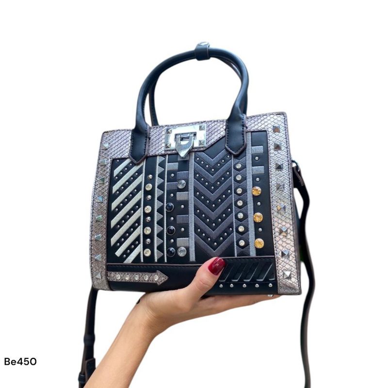 Bolso plateado detalle apliques brillantes   22cm* 13cm* 9cm*  6562  C-B - Image 3