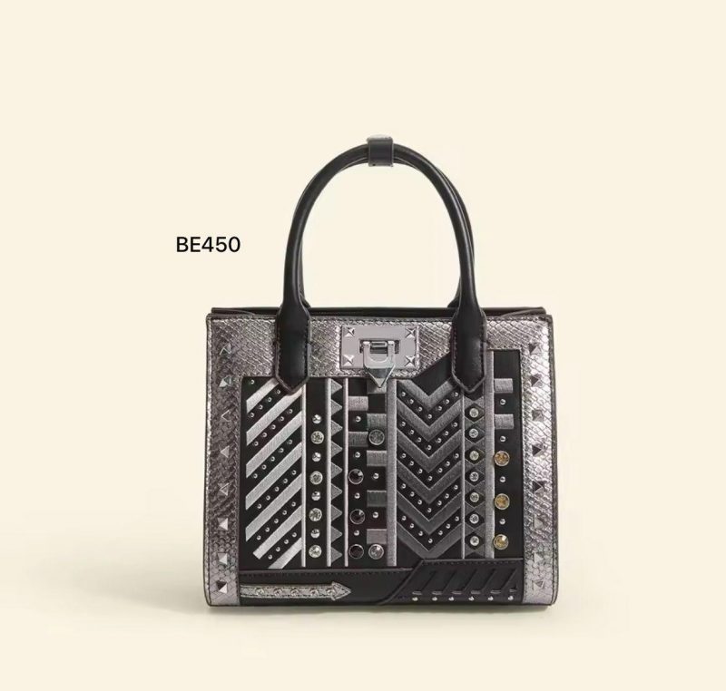 Bolso plateado detalle apliques brillantes   22cm* 13cm* 9cm*  6562  C-B - Image 4