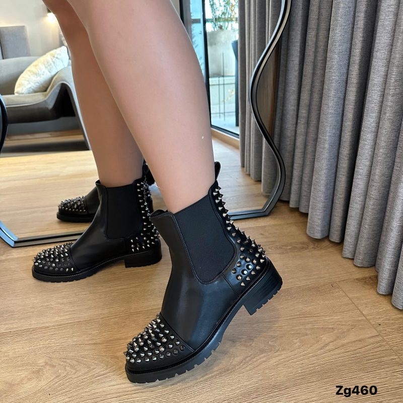Botin negro apliques taches plomo tacon 4cm  BT58#  C-1 - Image 3