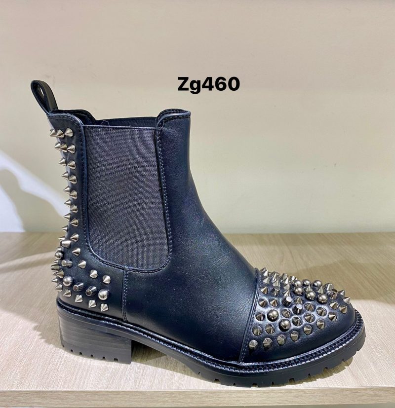 Botin negro apliques taches plomo tacon 4cm  BT58#  C-1 - Image 2