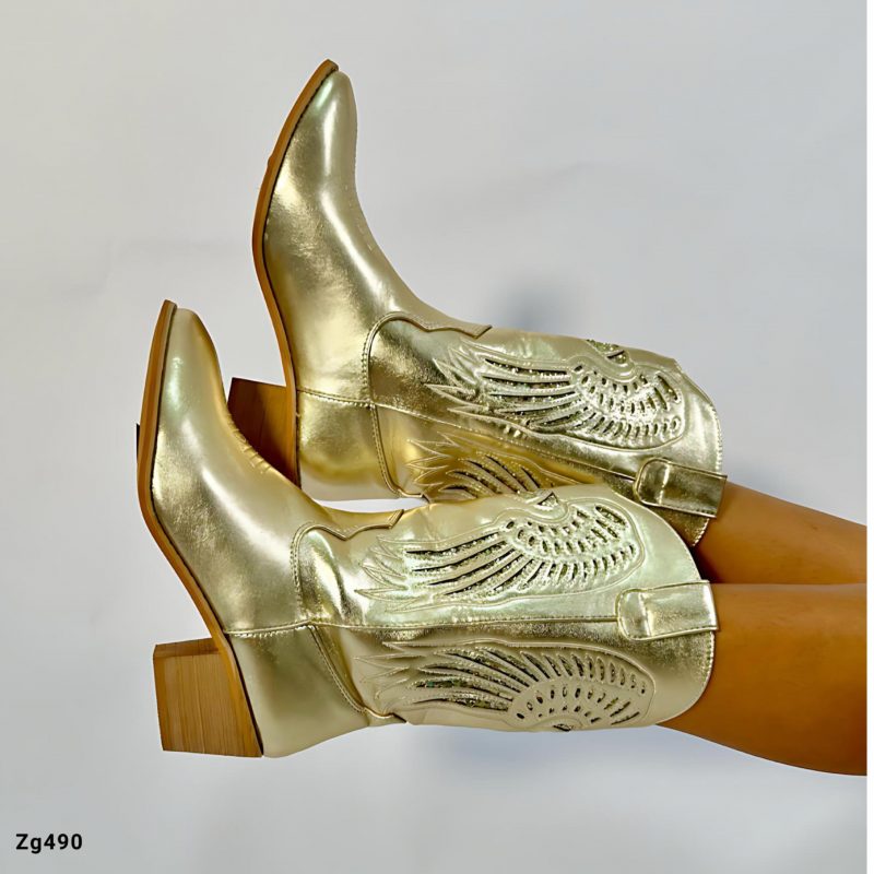 Bota texana dorado detalles tornasol tacon 5cm  CYM062  C-T - Image 3