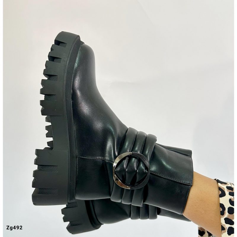 Botin negro aplique tacon 5cm  7692-H353  C-F - Image 3