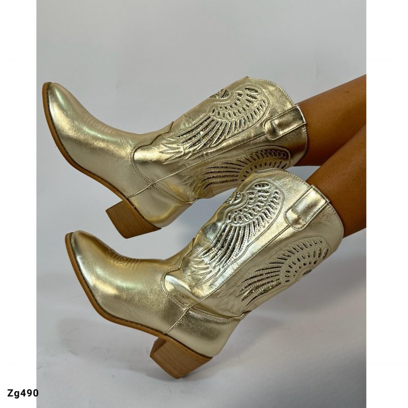 Bota texana dorado detalles tornasol tacon 5cm  CYM062  C-T - Image 2