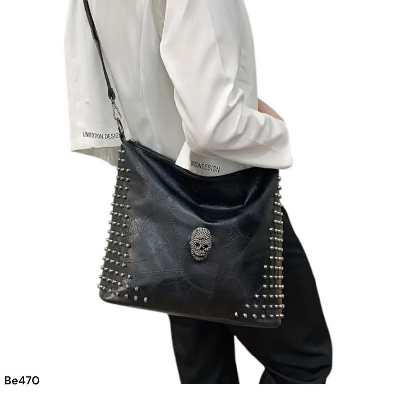 Bolso negro apliques detalles calavera  32cm* 13cm* 30cm   8418-1#  C-B - Image 3
