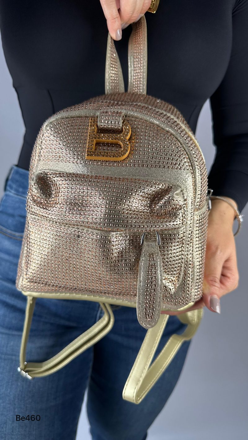 Morral dorado apliques brillantes   19cm* 20cm* 10cm   94505  C-B - Image 2