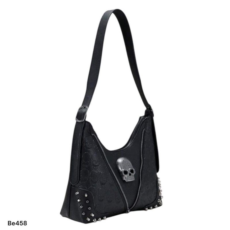 Bolso negro apliques detalles calavera 32cm* 10cm* 26cm   304#  C-B - Image 2