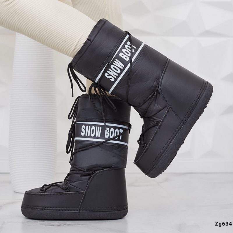Bota negro tipo nieve NB618   C-77 - Image 5