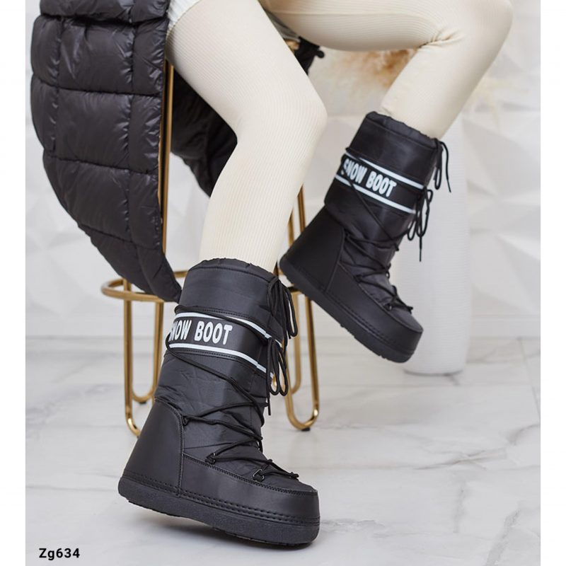 Bota negro tipo nieve NB618   C-77 - Image 6