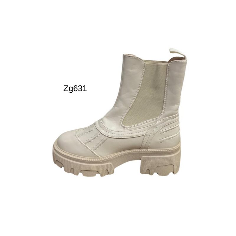Botin beige resorte suela 5cm  UK68  C-77 - Image 2