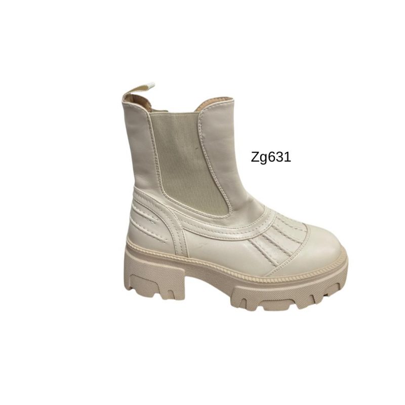 Botin beige resorte suela 5cm  UK68  C-77 - Image 3