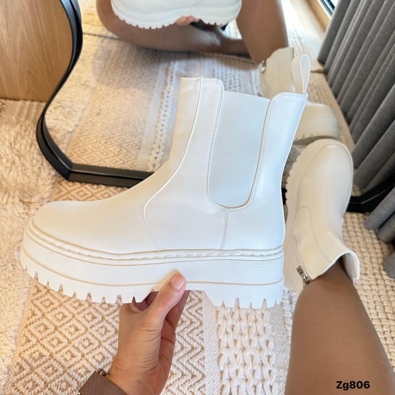 Botin blanco resorte suela 5cm  IS14-015 - Image 2