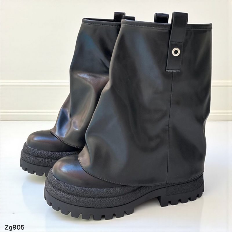 Botin negro doblez suela  6cm  2P9A-AX3435-06  C-24 - Image 3
