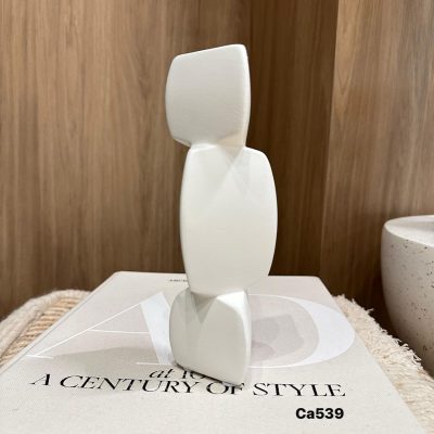 Florero blanco modular ceramica mediano  21cm* 4cm