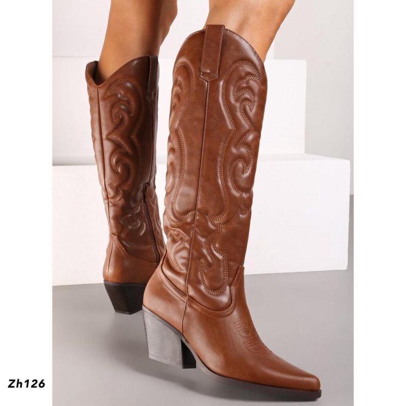 Bota texana café tacon 7cm  2M8B-X20581-18  C-47 - Image 3