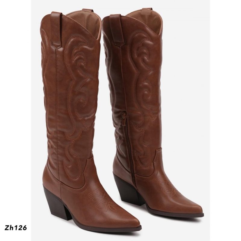 Bota texana café tacon 7cm  2M8B-X20581-18  C-47 - Image 4
