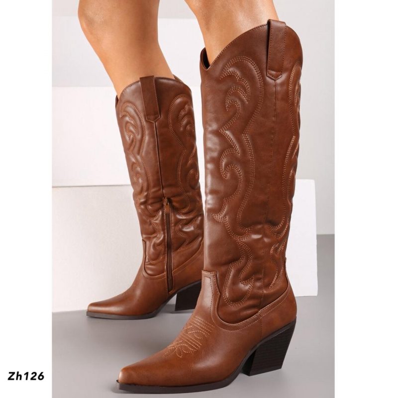 Bota texana café tacon 7cm  2M8B-X20581-18  C-47 - Image 2