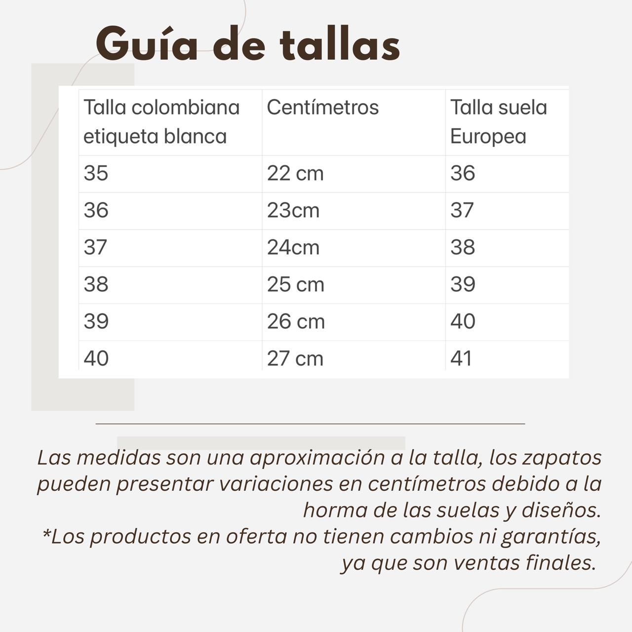 Guia de tallas