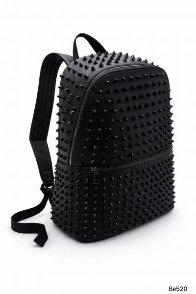 Morral negro de taches policuero 24035